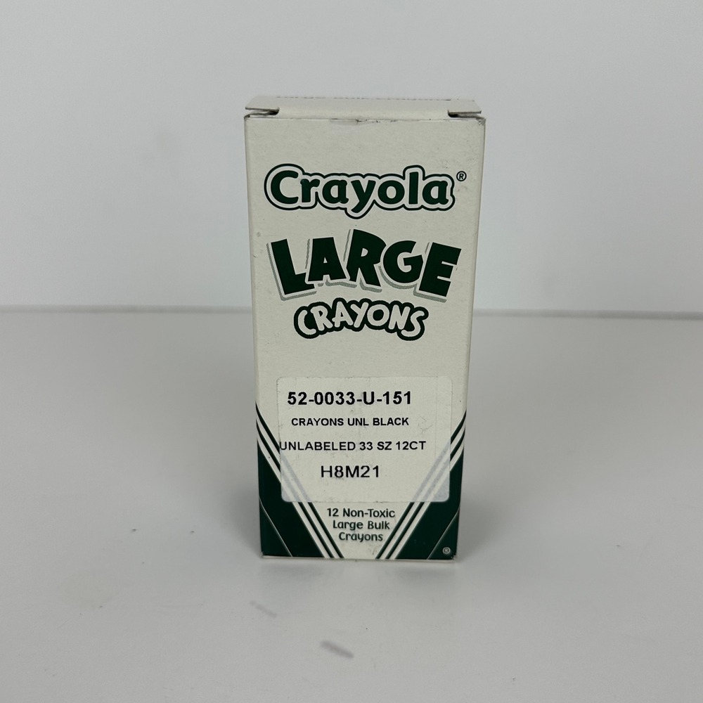 Crayola Large Bulk Crayons 12 Count Black Unlabeled 52-0033-U-151 Art Supplies